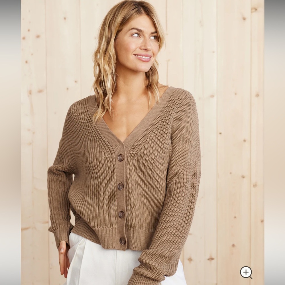 Jenni Kayne cotton cropped cocoon cardigan, size small great condition